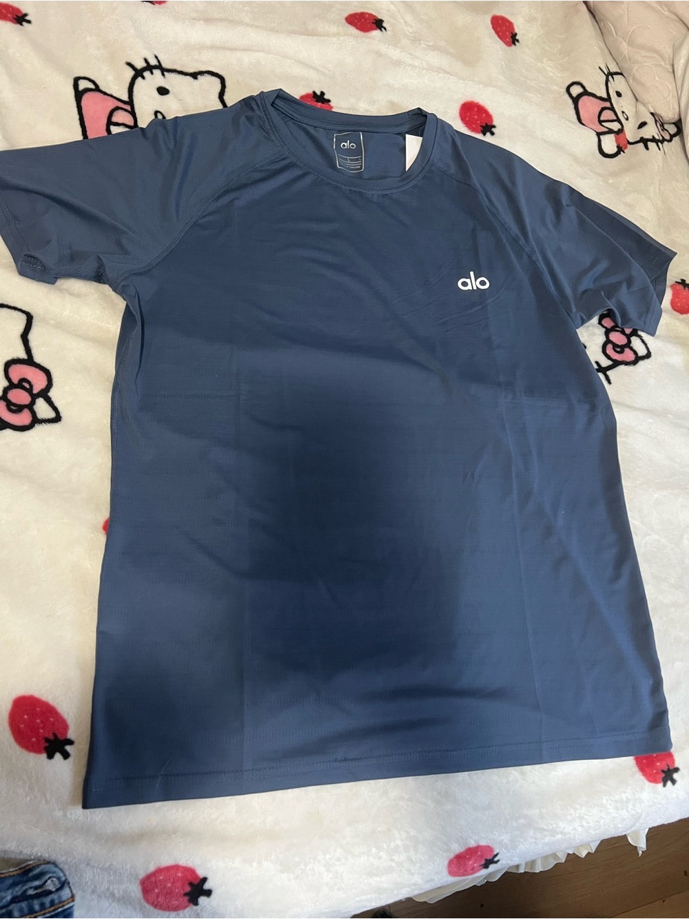 Yoga Short Sleeve Performance Tee ā Navy Blue Unisex